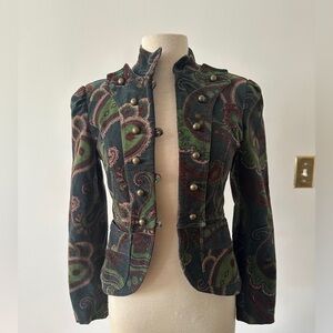 XX by Mexx Green and Brown Paisley Blazer